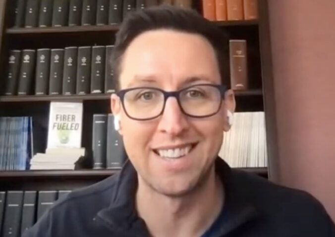 Dr Will Bulsiewicz - known as The Gut Health MD - in a still from a video on bloating and plant-based diets