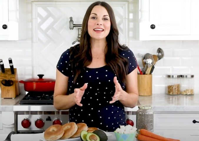 Whitney E. RD from a still from her YouTube video on the best foods to eat for a plant-based pregnancyfrom a still from her YouTuve video on the best foods to eat for a plant-based pregnancy